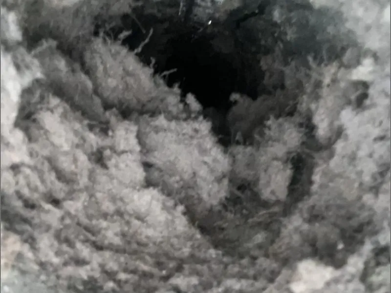 Dirty air duct before cleaning in Tampa